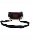 630919 Black Techno Canvas Signature WEB Stripe Hip Sack Belt Bag - GUCCI - BALAAN 4