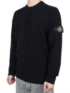 Compass Badge Crewneck Virgin Wool Knit Top Black - STONE ISLAND - BALAAN 3