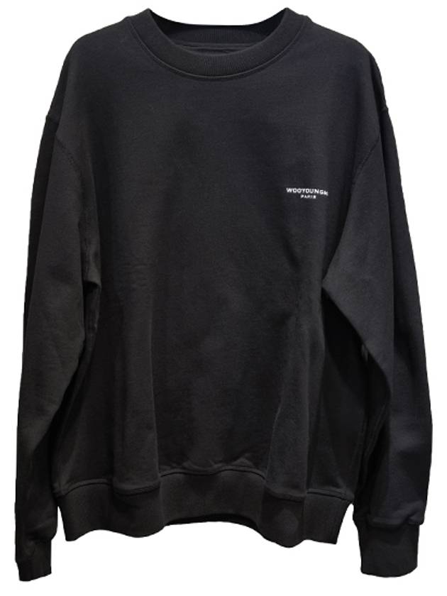 Square Label Patch Sweatshirt Sweatshirt Black Men's Sweatshirt W223TS21723B - WOOYOUNGMI - BALAAN 2