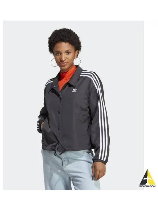 Adicolor Classic 3S Coach Jacket Black - ADIDAS - BALAAN 2