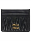 Matelasse Nappa Leather Card Wallet Black - MIU MIU - BALAAN 2