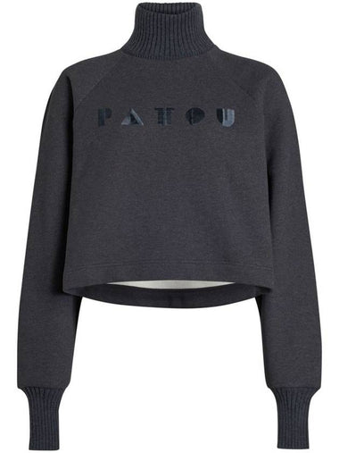 Patou Embroidered Logo Crop Sweater - PATOU - BALAAN 1