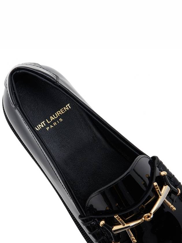 Patent Leather Loafers Black - SAINT LAURENT - BALAAN 8