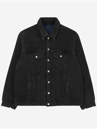 Padded Japanese Denim Jacket Black - BALENCIAGA - BALAAN 2