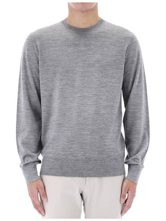 Crew Neck Wool Knit Top Grey - THEORY - BALAAN 2