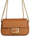 Baguette Medium Nappa Leather Chain Shoulder Bag Brown - FENDI - BALAAN 2