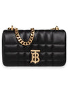 Quilted Lula Mini Leather Cross Bag Black - BURBERRY - BALAAN 3