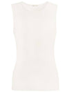 Ride Ribbed Long Tank Sleeveless White - AMI - BALAAN 2