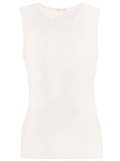 Ride Ribbed Long Tank Sleeveless White - AMI - BALAAN 2