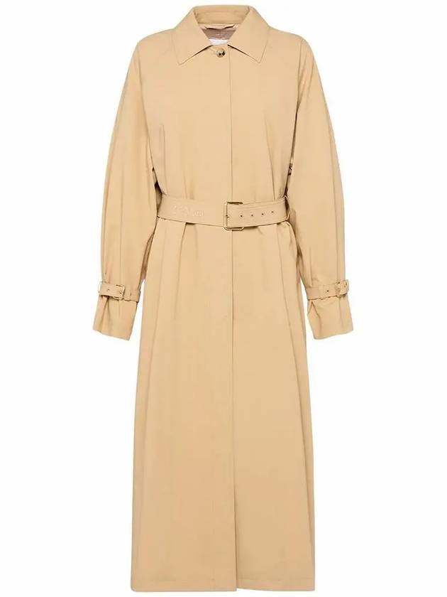 Memo Belt Relaxed Fit Trench Coat Beige - MAX MARA - BALAAN 1