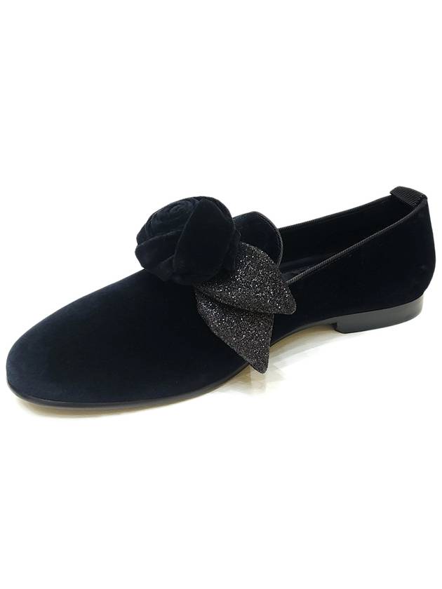 Bow Velvet Loafers Black - DOLCE&GABBANA - BALAAN 6