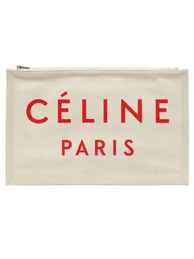 Logo Clutch Bag White - CELINE - BALAAN 1