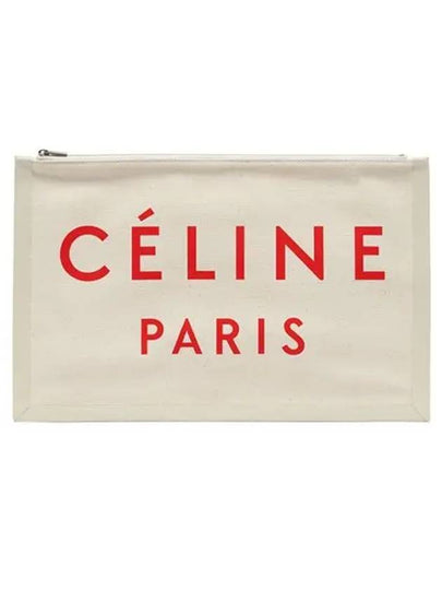 Logo Clutch Bag White - CELINE - BALAAN 2