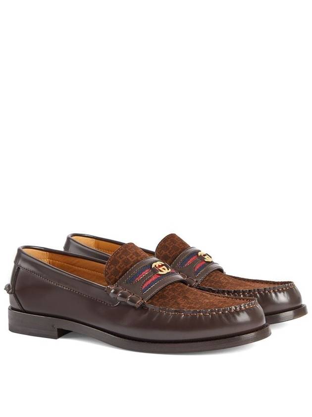 Interlocking G Leather Loafers Dark Brown - GUCCI - BALAAN 3