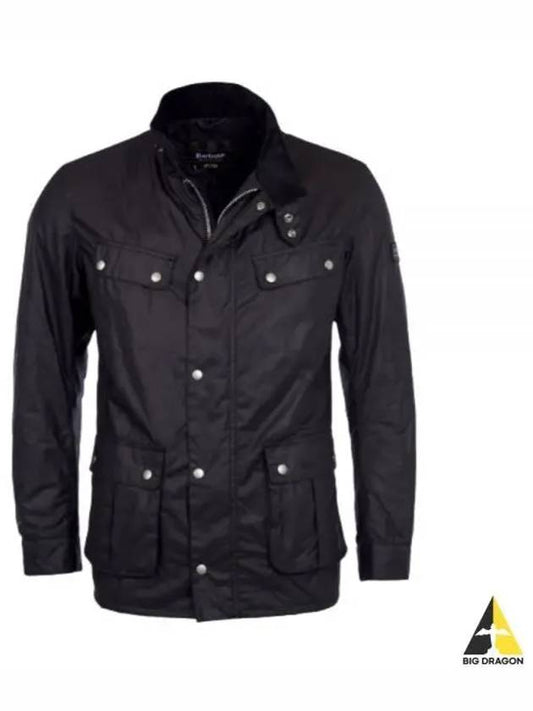 Duke Wax Button Jacket Black - BARBOUR - BALAAN 2