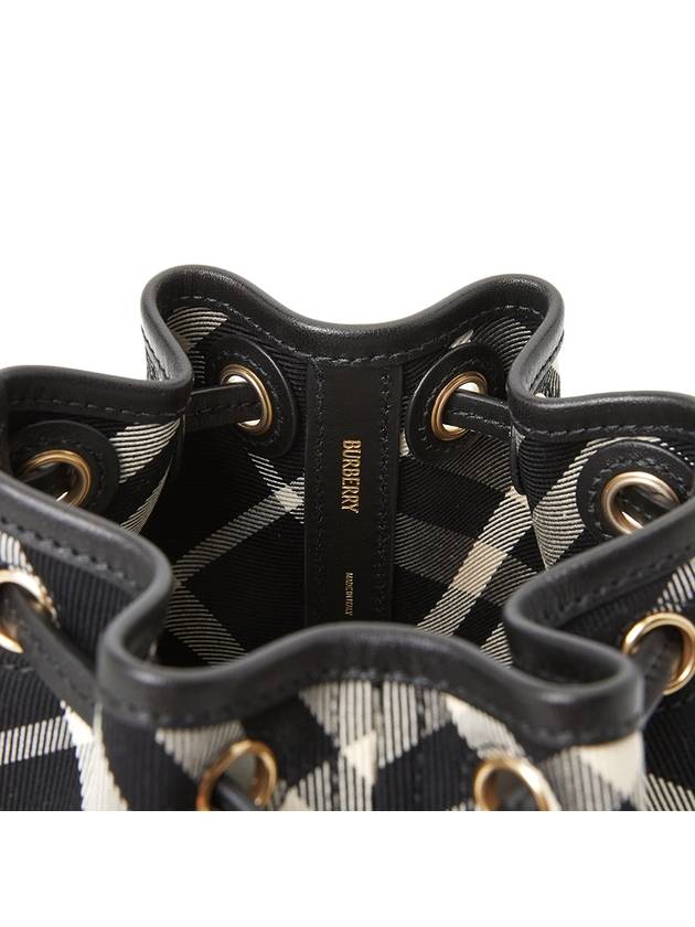 Check Mini Bucket Bag Black Black - BURBERRY - BALAAN 8