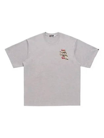 Anti Social Club ASSC BAPE Camo Short Sleeve T Shirt Gray - ANTI SOCIAL SOCIAL CLUB - BALAAN 1