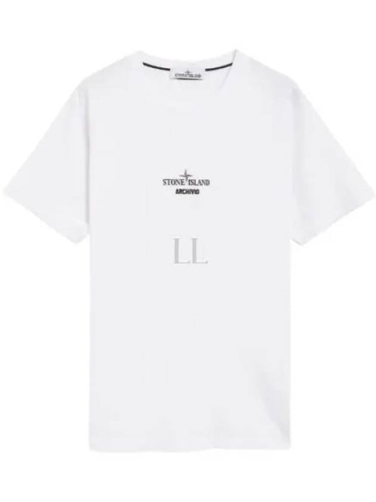 Archivio Cotton Short Sleeve T Shirt White - STONE ISLAND - BALAAN 2