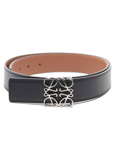 Anagram Buckle Reversible Leather Belt Black Tan - LOEWE - BALAAN 1