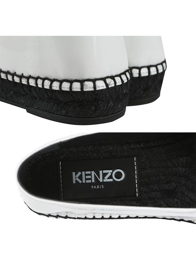 Tiger Logo Espadrilles Black White - KENZO - BALAAN.