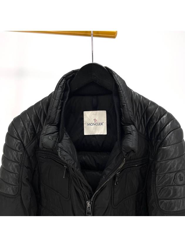 Black Waffen Dimitri Biker Padded Jumper Size 6 - MONCLER - BALAAN 5