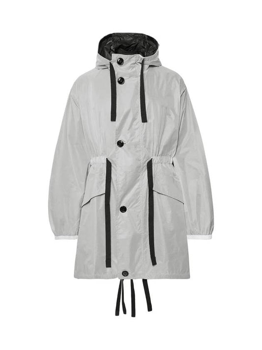 Ola Nylon Oversized Ripstop Hooded Parka White - ACNE STUDIOS - BALAAN 1