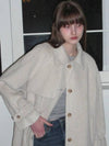 Women's Parisian Wool Trench Coat Ivory - LETTER FROM MOON - BALAAN 5