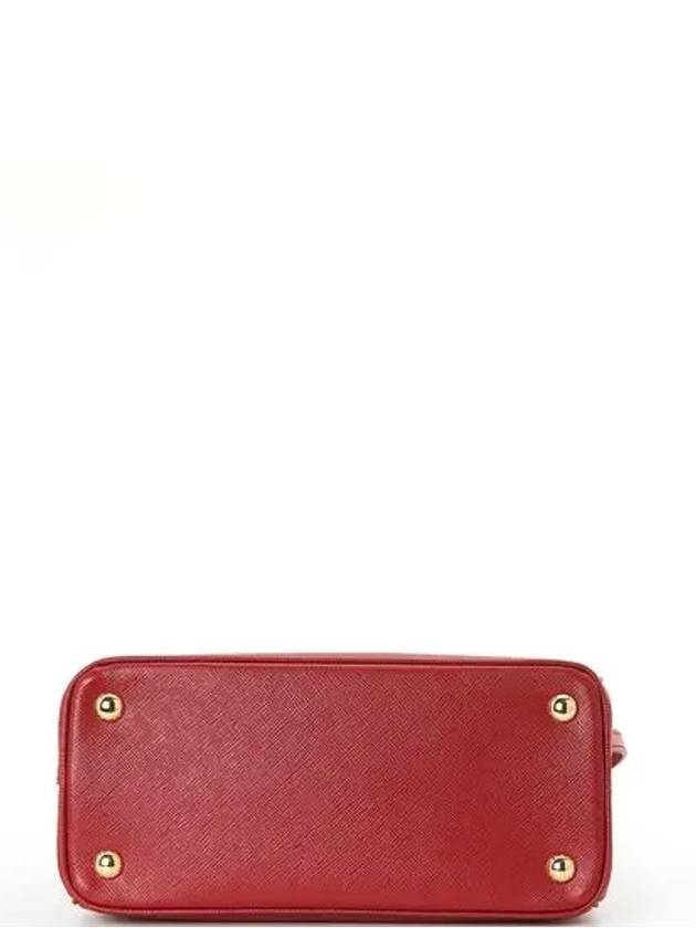 Galleria Saffiano Leather Small Tote Bag Fiery Red - PRADA - BALAAN 5