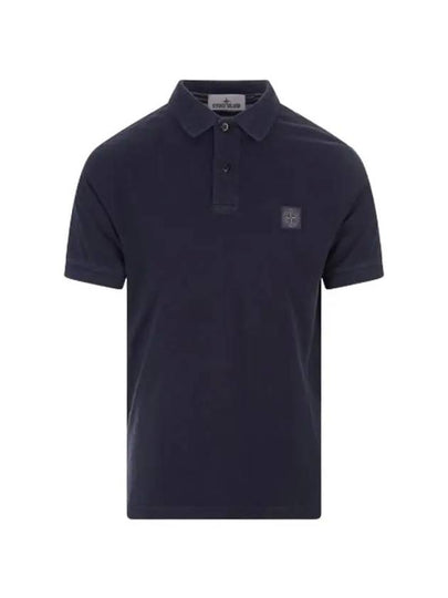 Wappen Cotton Short Sleeve Polo Shirt Navy - STONE ISLAND - BALAAN 2