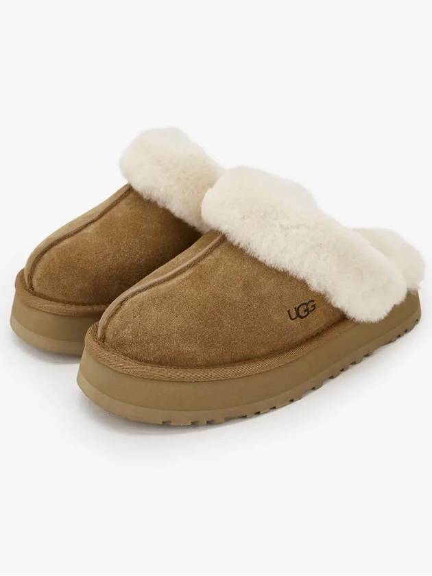 Women's Diskett Fleece Platform Slippers Brown - UGG - BALAAN 3