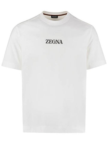 Zegna Cotton Crew-Neck T-Shirt - ERMENEGILDO ZEGNA - BALAAN 1