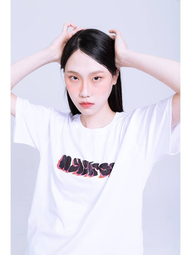 Twisted Logo Short Sleeve T Shirt White - NAAIEEN - BALAAN 2