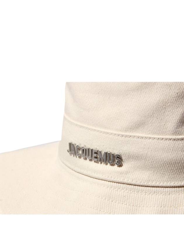 Le Bob Artichaut Bucket Hat Off White - JACQUEMUS - BALAAN 3