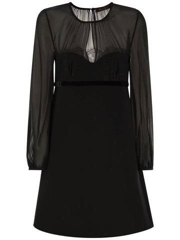 JADER - Sandlé and silk georgette minidress - MAX MARA - BALAAN 1