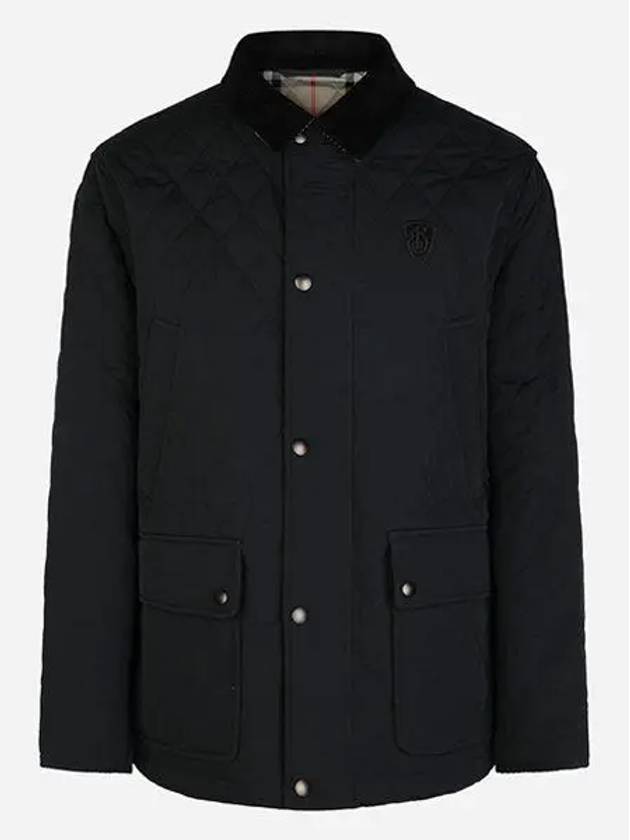 Corduroy Collar Quilted Jacket Black - BURBERRY - BALAAN 2