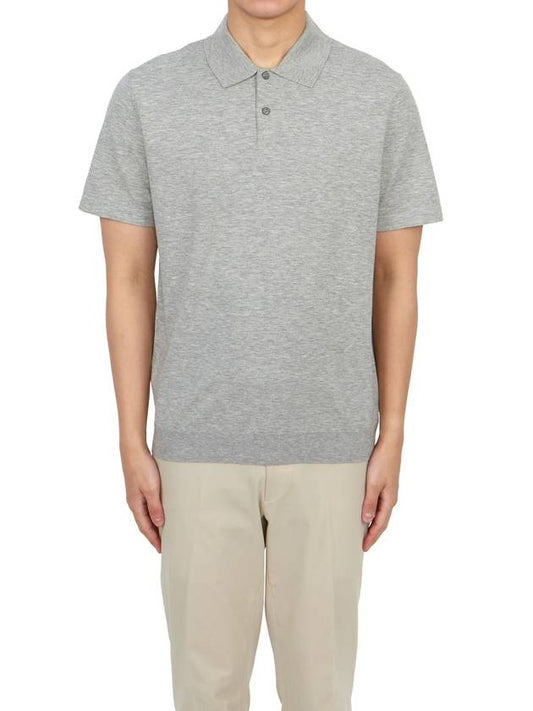 Men s Collar Short Sleeve T Shirt O0186711 B4X - THEORY - BALAAN 1