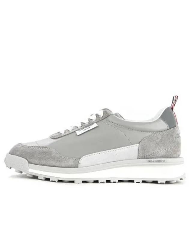 Vitello Alumni Trainer Caprede Low Top Sneakers Grey - THOM BROWNE - BALAAN 2