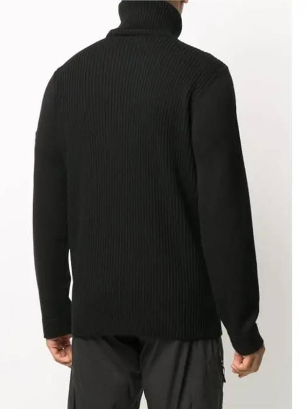 Shadow Project Wool Turtleneck Black - STONE ISLAND - BALAAN 4