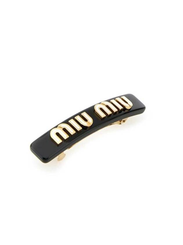 Plexiglas Metal Hair Clip Black - MIU MIU - BALAAN 3