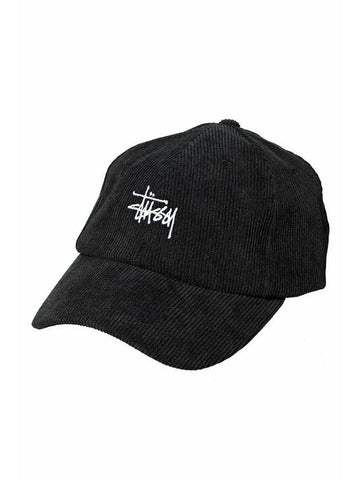 Graffiti Corduroy Low Pro Ball Cap Black - STUSSY - BALAAN 1