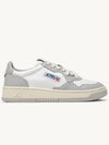 Men's Medalist Low Leather Sneakers Grey White - AUTRY - BALAAN 2