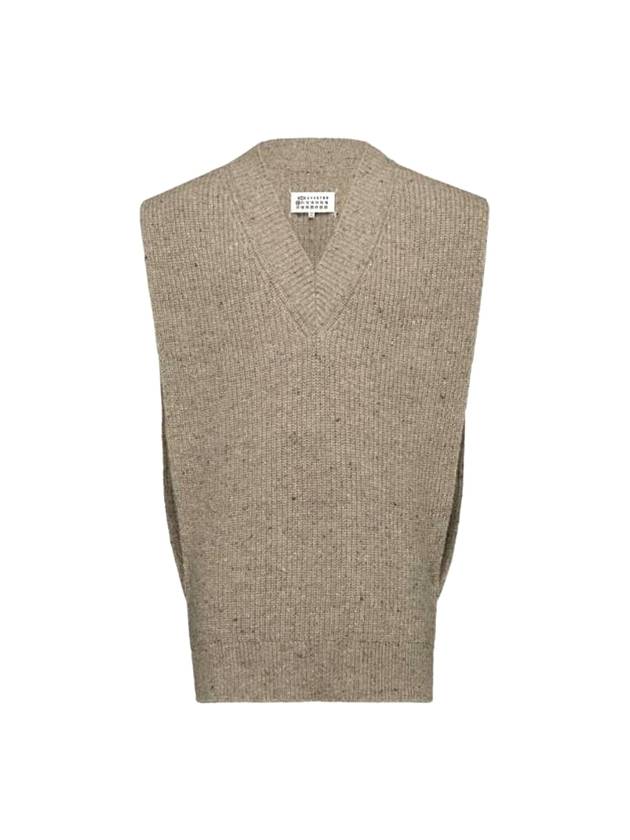 Knit Tabard Vest Walnut - MAISON MARGIELA - BALAAN 1