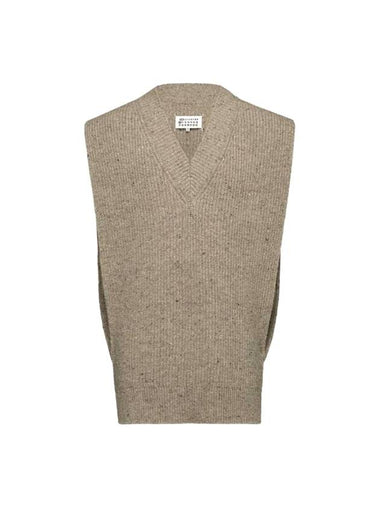 Knit Tabard Vest Walnut - MAISON MARGIELA - BALAAN 1