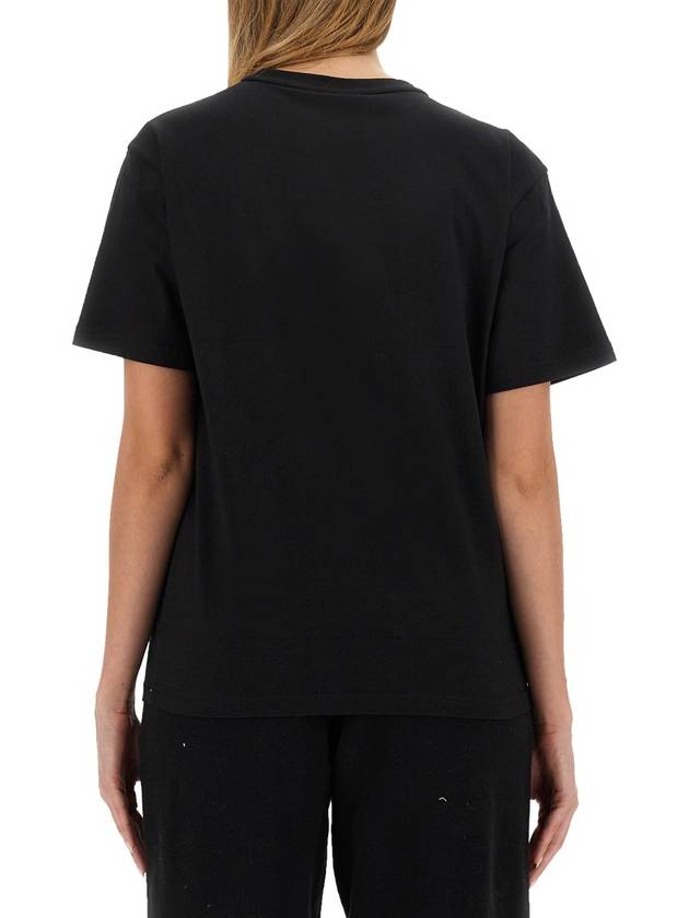 logo detail short sleeve t-shirt black - ALEXANDER WANG - BALAAN 5