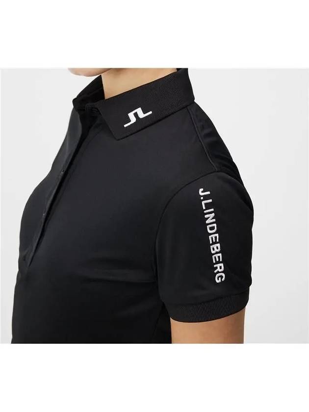 Women's Tour Tech Golf Polo Black - J.LINDEBERG - BALAAN 3