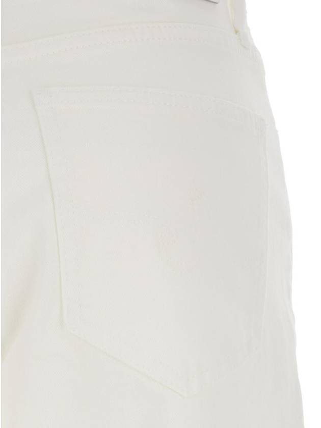 White Jeans With Belt Loops And Logo Patch On The Rear In Denim Woman - AG JEANS - BALAAN 3