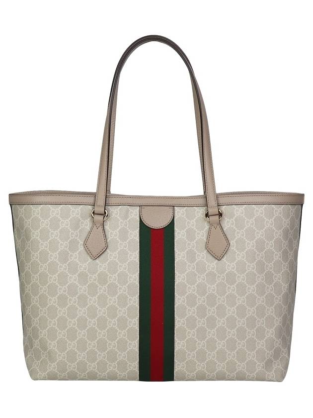 Ophidia GG Medium Canvas Tote Bag Beige - GUCCI - BALAAN 3