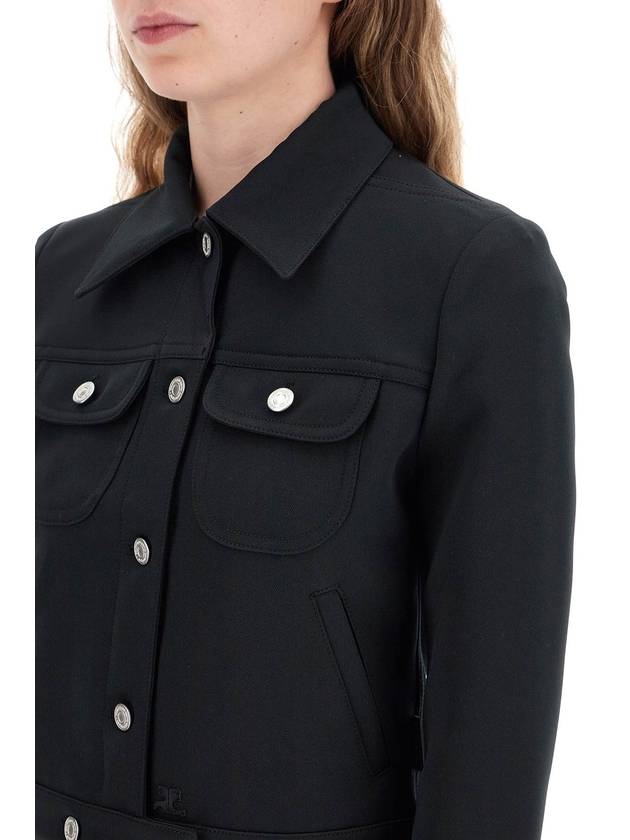 Trucker Twill Jacket Black - COURREGES - BALAAN 5