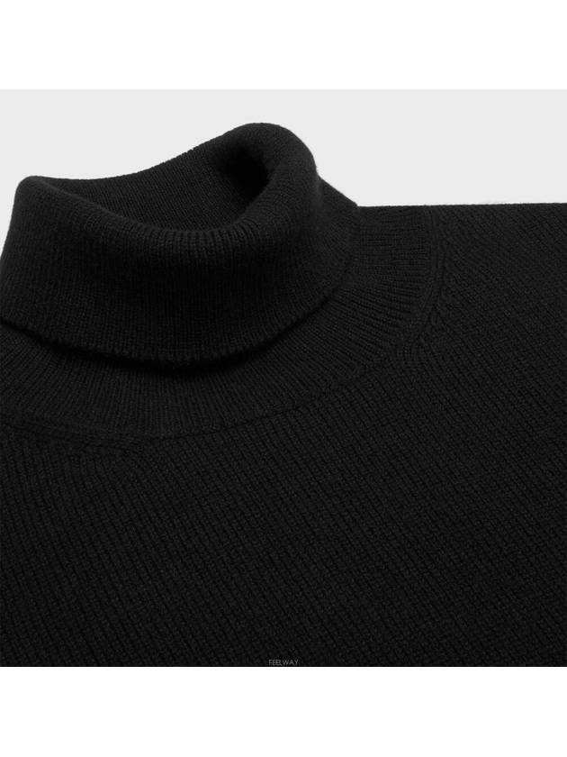 Turtleneck Sweater Scottish Cashmere Black 2ADHI977V 38NO - CELINE - BALAAN 3