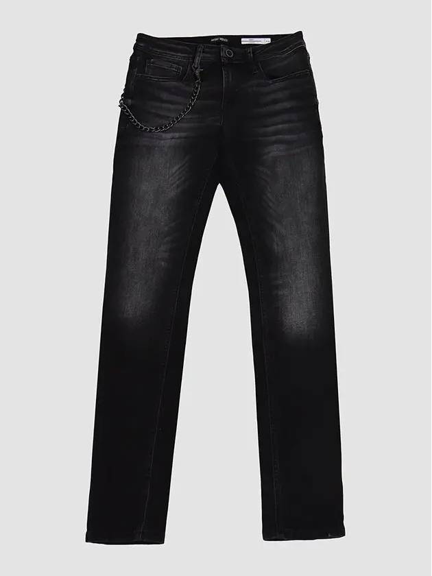 Men's spandex jeans tapered black jeans JN141 - IKALOOOK - BALAAN 9